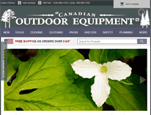 Tablet Screenshot of canadianoutdoorequipment.com